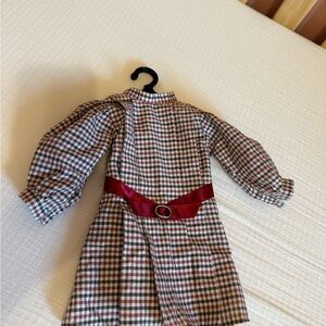 American Girl Plaid Dress with Red Belt
